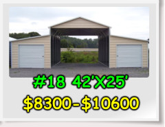 #18 42’X25’ $8300-$10600