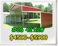 #26 42’x20’ $4500-$5900