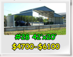 #28 42’x20’ $4700-$6100