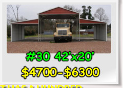 #30 42’x20’ $4700-$6300