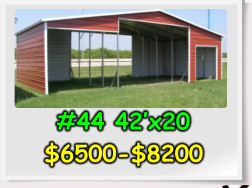 #44 42’x20 $6500-$8200