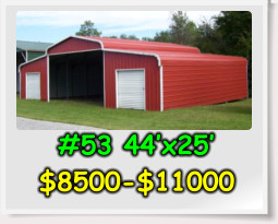 #53 44’x25’ $8500-$11000