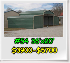 #54 36’x20’ $3900-$5700