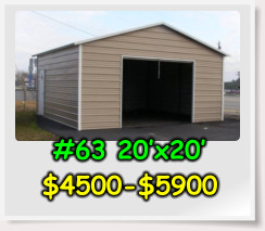 #63 20’x20’ $4500-$5900
