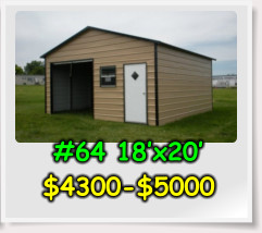 #64 18’x20’ $4300-$5000