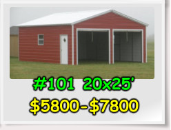 #101 20x25’ $5800-$7800