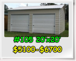 #105 20’x20’ $5100-$6700