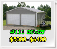 #111 20’x25’ $5000-$6400