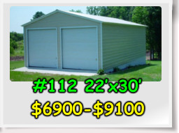 #112 22’x30’ $6900-$9100